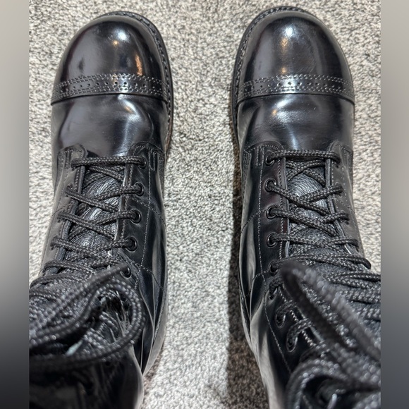Corcoran Men’s Black Leather Size 9 E Paratrooper Jump Boots 1500 Made in USA - Picture 7 of 16